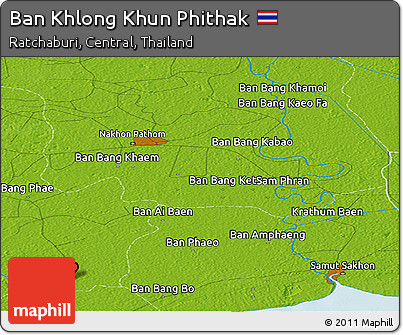 Physical Panoramic Map of Ban Khlong Khun Phithak