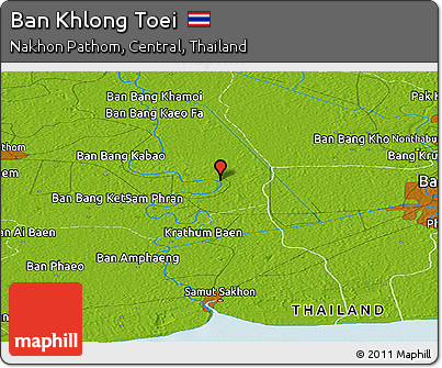 Physical Panoramic Map of Ban Khlong Toei