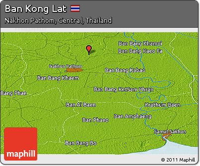 Physical Panoramic Map of Ban Kong Lat