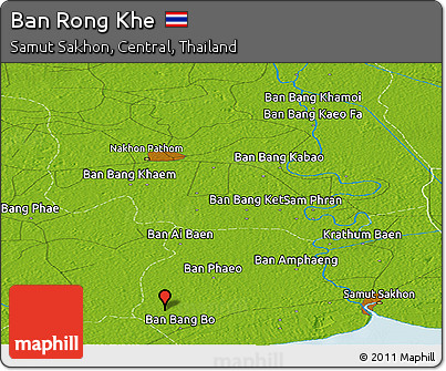 Physical Panoramic Map of Ban Rong Khe