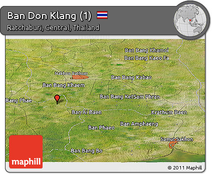 Satellite Panoramic Map of Ban Don Klang (1)