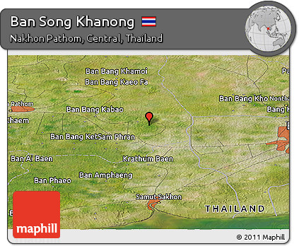 Satellite Panoramic Map of Ban Song Khanong