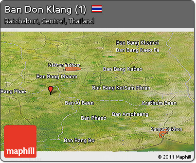 Satellite Panoramic Map of Ban Don Klang (1)