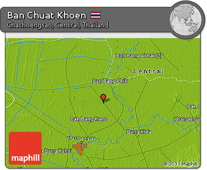 Physical 3D Map of Ban Chuat Khoen