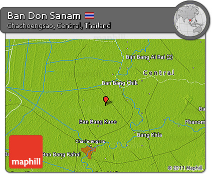 Physical 3D Map of Ban Don Sanam