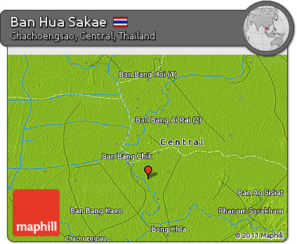 Physical 3D Map of Ban Hua Sakae