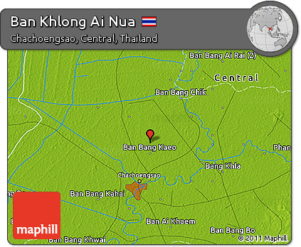 Physical 3D Map of Ban Khlong Ai Nua