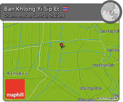 Physical 3D Map of Ban Khlong Yi Sip Et
