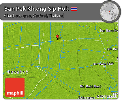 Physical 3D Map of Ban Pak Khlong Sip Hok