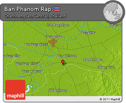 Physical 3D Map of Ban Phanom Rap