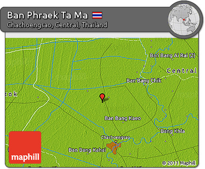 Physical 3D Map of Ban Phraek Ta Ma