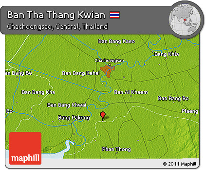 Physical 3D Map of Ban Tha Thang Kwian