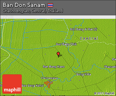 Physical 3D Map of Ban Don Sanam