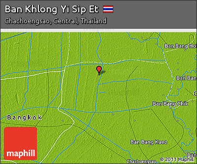 Physical 3D Map of Ban Khlong Yi Sip Et