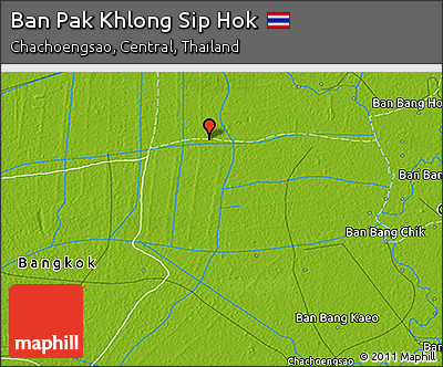 Physical 3D Map of Ban Pak Khlong Sip Hok