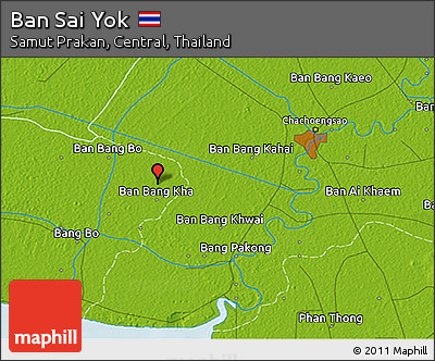 Physical 3D Map of Ban Sai Yok