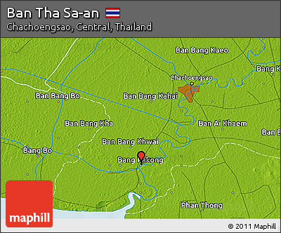 Physical 3D Map of Ban Tha Sa-an