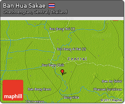 Physical 3D Map of Ban Hua Sakae