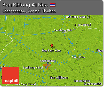 Physical 3D Map of Ban Khlong Ai Nua