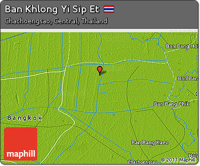 Physical 3D Map of Ban Khlong Yi Sip Et