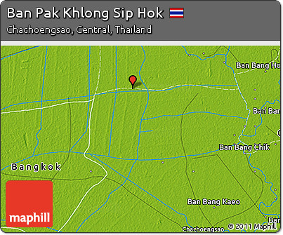 Physical 3D Map of Ban Pak Khlong Sip Hok