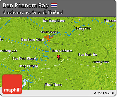 Physical 3D Map of Ban Phanom Rap