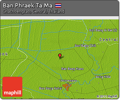 Physical 3D Map of Ban Phraek Ta Ma