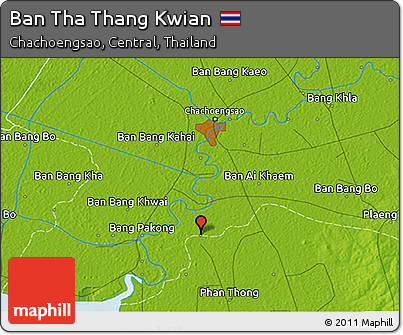 Physical 3D Map of Ban Tha Thang Kwian