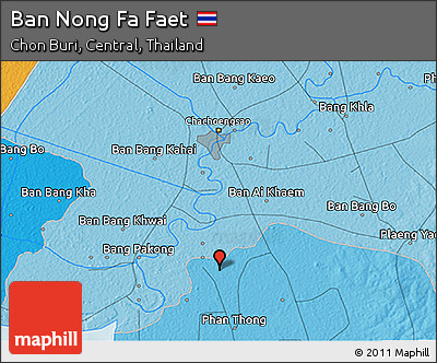 Political 3D Map of Ban Nong Fa Faet
