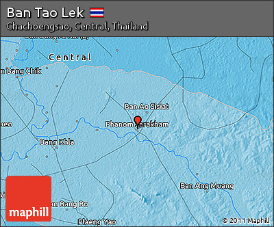 Political 3D Map of Ban Tao Lek