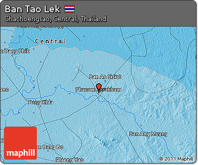 Political 3D Map of Ban Tao Lek