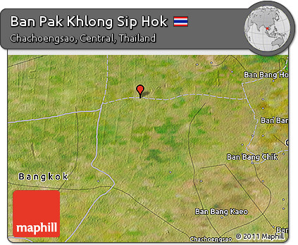 Satellite 3D Map of Ban Pak Khlong Sip Hok