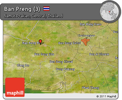 Satellite 3D Map of Ban Preng (3)