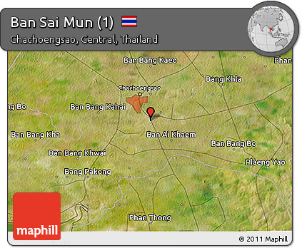 Satellite 3D Map of Ban Sai Mun (1)