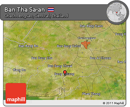 Satellite 3D Map of Ban Tha Sa-an