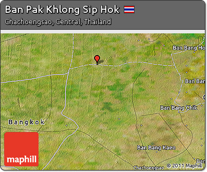 Satellite 3D Map of Ban Pak Khlong Sip Hok