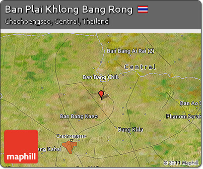 Satellite 3D Map of Ban Plai Khlong Bang Rong