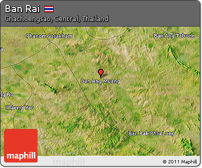 Satellite 3D Map of Ban Rai
