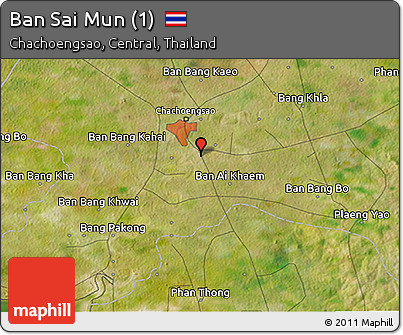 Satellite 3D Map of Ban Sai Mun (1)