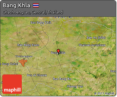 Satellite 3D Map of Bang Khla
