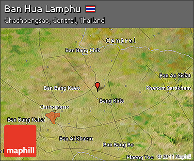 Satellite 3D Map of Ban Hua Lamphu