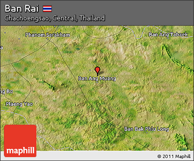Satellite 3D Map of Ban Rai