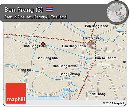 Shaded Relief 3D Map of Ban Preng (3)