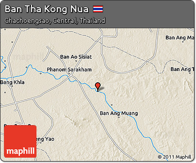 Shaded Relief 3D Map of Ban Tha Kong Nua