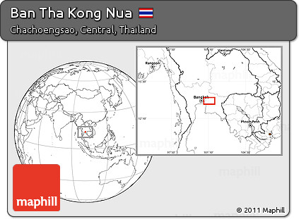 Blank Location Map of Ban Tha Kong Nua