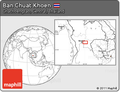 Blank Location Map of Ban Chuat Khoen