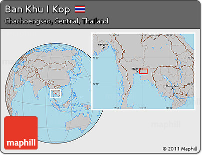 Gray Location Map of Ban Khu I Kop