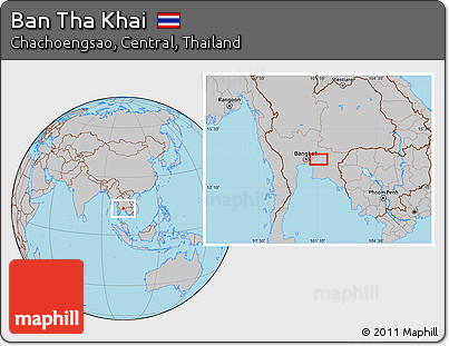 Gray Location Map of Ban Tha Khai
