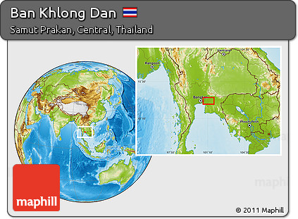 Physical Location Map of Ban Khlong Dan