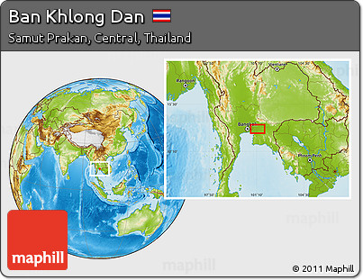 Physical Location Map of Ban Khlong Dan